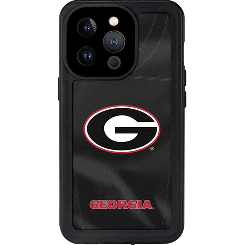University of Georgia Black Jersey iPhone 15 Pro Waterproof Case